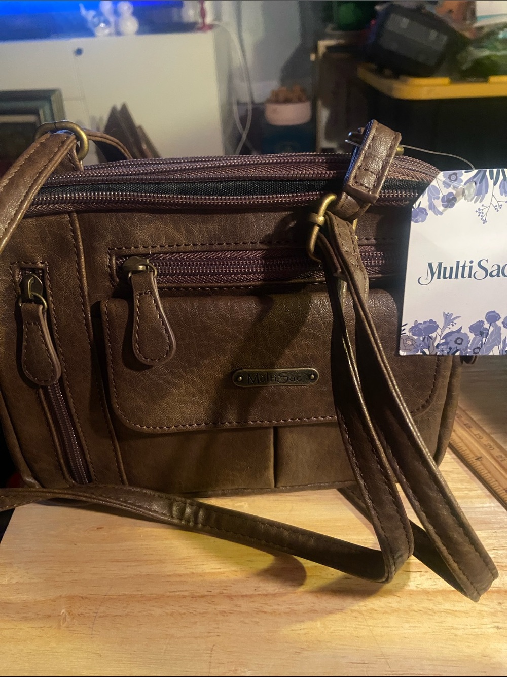 MultiSac Brown Crossbody Bag for Women